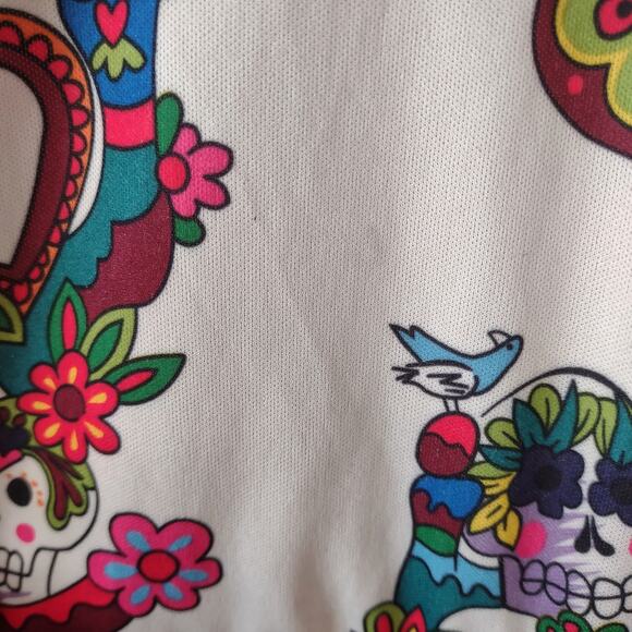 Day of The Dead Girls Dress Size XL Knit Fringe Costume Dios De Los Muertos - Picture 8 of 11